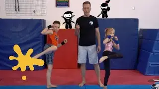 Learn how to do a ROUNDHOUSE KICK like the NINJA KIDZ!