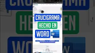 Crea un crucigrama en Word en 5 minutos (¡Fácil y Rápido!) #short