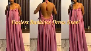 DIY Backless Dress | Easy Sewing Tutorial (No Bias Cut!)