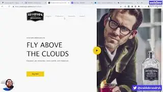 Aviation American Gin site redesign: Figma ➞ Webflow Timelapse