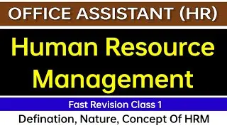 Human Resource Management For UPMRC Office Assistant (HR) || Important Topics For Exam #metro