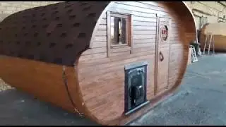 Баня ОВАЛ 4х3 с душевой кабиной