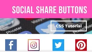 Social media share button with awesome hover effect using HTML & CSS | Pure CSS social share buttons