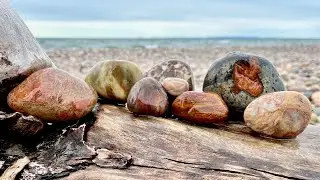 April Rock Hunt on a Lake Superior Beach