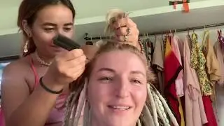 Заплетаю Дреды. В гостях у Svitfamily Марьям и Тимура в Арамболе Гоа. Goa India 2019.