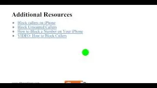 Block Calls on iPhone