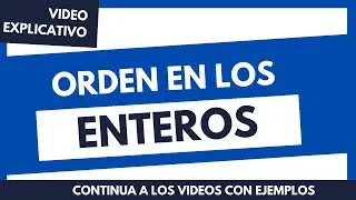 👉 ORDEN EN LOS NÚMEROS ENTEROS - MAYOR Y MENOR QUE - VIDEO 2