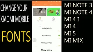 NO APP Free Fonts: MI 4 | MI 5 | MI MIX | NOTE 3 | ALL XIAOMI / REDMI