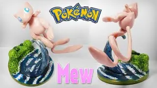 Pokemon 》Making Mew Diorama😯✔️ Polymer Clay Tutorial ✔️ Porcelana Fría