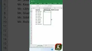 How to use LEFT & RIGHT formula in Excel?