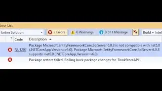 #80: Issue Fixed : - Package Microsoft.EntityFramework.Core 6.0.8 is not compatible with netcore 5