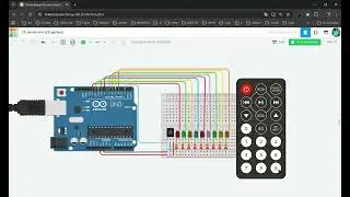 Arduino IR sensor and LED garland | Tinkercad Simulation