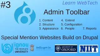 Drupal 8 Administration toolbar overview #3 |Drupal 8 Admin Navigation | The Drupal 8 Admin Toolbar