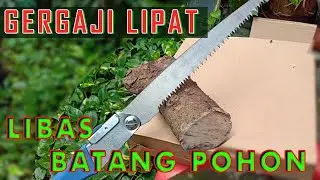 Real Video KNIFEZER Waist Saw Gergaji Lipat Portabel Japan Hight Carbon Steel