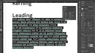 InDesign: Type Basics with the Character and Paragraph Panels
