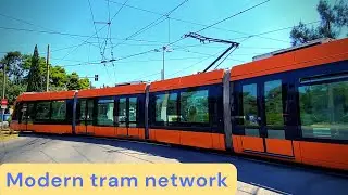 TRAMS in ATHENS, GREECE | Modern Low-floor fleet | August 2022