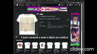 I just created a new t shirt on roblox!