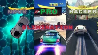 Asphalt 8 Noob vs Pro vs Hacker Elimination!