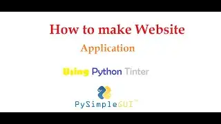 How to create a Website opener Application using Python , Tkinter GUI