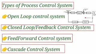 PIC / MIM, TYPES OF PROCESS CONTROL SYSTEM, Open loop and Closed loop control system, Feedforward