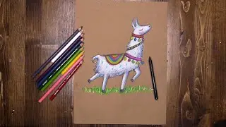 Pencil color - No drama llama - Virtual McArt