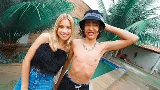 He INVITED the POPULAR GIRL at SCHOOL to come and take a dip in the POOL!