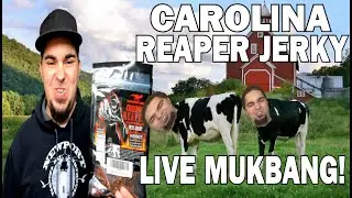 CAROLINA REAPER Beef Jerky - LIVE MUKBANG!