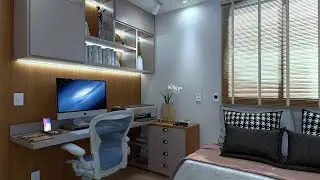 Projeto Home-Office e Suíte máster - Animação Enscape 3.4