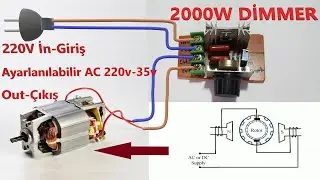 Dimmer Devre Yapımı 2000W / PCB Baskılı - Hız Kontrol
