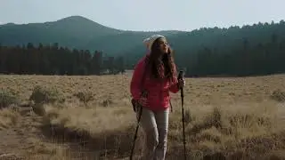 Girl Walking Alone In Meadows - Copyright Free Video