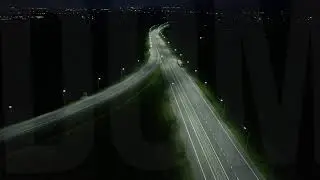 Ночной вид развязки под Хабаровском