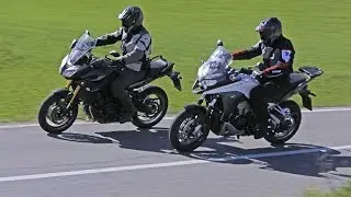 Honda Crossrunner 800 vs Yamaha Tracer 900  2015 - Test Moto.it [ENGLISH SUB]