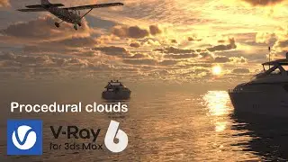 How to use Procedural clouds step by step！V-Ray 6 for 3ds Max beta Tutorial ! 