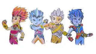 How to draw Gormiti cartoon characters