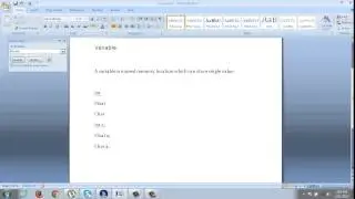 rules to define variable