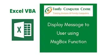 Excel VBA Tutorial | Display Message to user using MsgBox function
