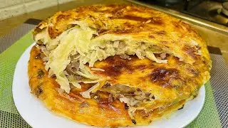 Боже, как вкусно! ДАЖЕ ОСТЫТЬ НЕ УСПЕЕТ! Обалденная Лепешка в духовке/ Катлама с мясом.