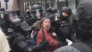 Protester MAYHEM in Portland Oregon - Police arrests  2/20/17