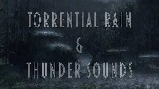 Torrential Rain & Distant Thunder On An Abandoned Street