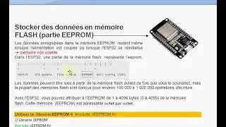 Utilisation de la  mémoire EEPROM sur ESP32