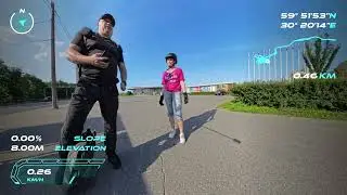 Надежда. Обучение Моноколесу, без купюр. К сожалению, на жаре камера перегрелась и финал не вошёл!