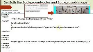 Lesson 9 How JavaScript can change the Background