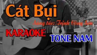 Cát Bụi - Karaoke Tone Nam Trầm - Beat Guitar