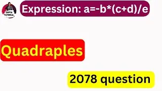 Quadraples | 2078 solution | 