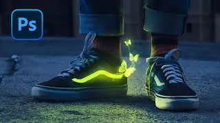 Neon Glowing Sneakers | Photoshop Tutorial