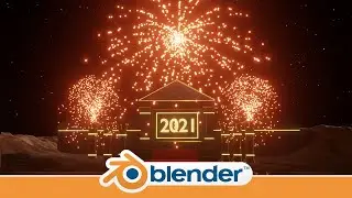 Making a New Year's Eve Fireworks animation in Blender 2.91