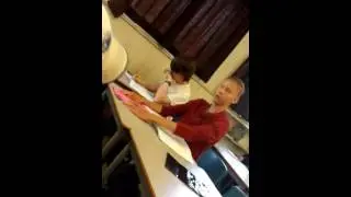 Kid loses his shit in science class