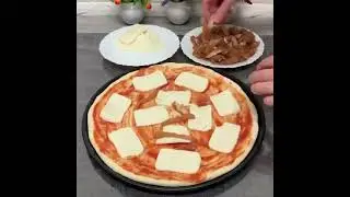 Домашняя пицца цезарь с курицей
