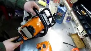 STIHL MS-250/230/210 ЧАСТЬ 10 ремонт! Установка сцепления и привода маслонасоса (ЗАВОДИМ И ПИЛИМ).