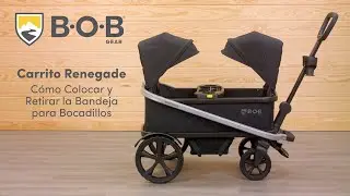 SPANISH - Cómo colocar y quitar la bandeja para bocadillos de dos posiciones en el carrito Renegade